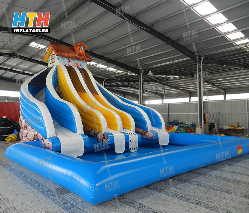 Inflatable Water Slide Wholesale House Slide With Inflatable Pool