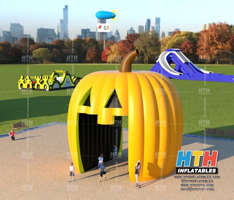 Giant Pumpkin Gate for Halloween Advertisng