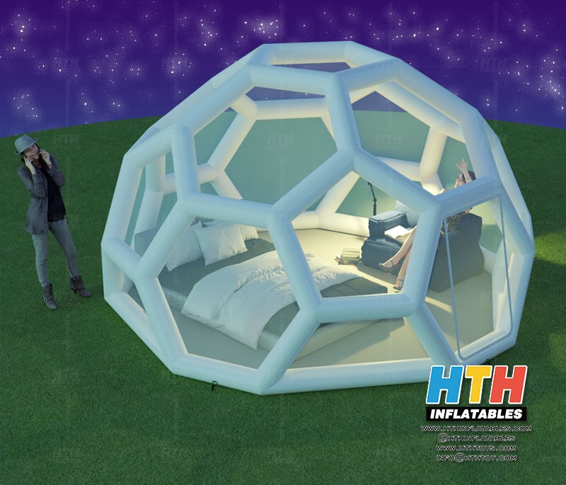 Inflatable Tube Geodesic Dome Tent